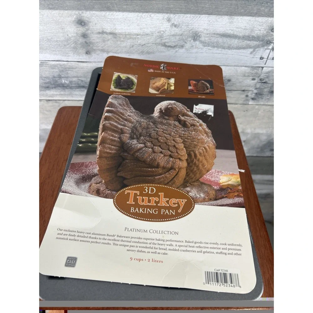 Nordic Ware Classic Turkey 3D Pan,  Double Turkey, Made in the USA.   